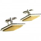 Silver Tone & Gold Tone Cufflinks by ANSON 102715