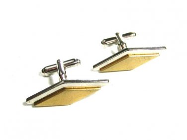 Silver Tone & Gold Tone Cufflinks by ANSON 102715