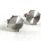 Vintage Shiny Silvertone Cufflinks 101017