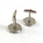 Vintage Shiny Silvertone Cufflinks 101017