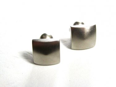 Modern Steel Silver Tone Cufflinks Unbranded 102915