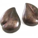Vintage 925 Sterling Silver Leaf Earrings 81417