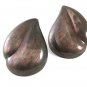 Vintage 925 Sterling Silver Leaf Earrings 81417