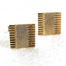Vintage Goldtone Square Cufflinks 81117