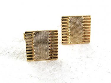 Vintage Goldtone Square Cufflinks 81117