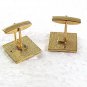 Vintage Goldtone Square Cufflinks 81117