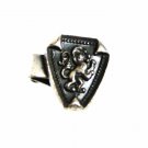Vintage Silvertone Lion Passant Tie Clasp Unbranded 31816