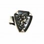 Vintage Silvertone Lion Passant Tie Clasp Unbranded 31816