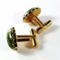 Goldtone & Greenish Blackish Cufflinks Unbranded 41216