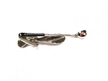 1950's - 60's Silver Tone Gof Club Tie Clasp by HICKOK USA.111715