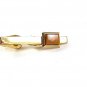 Vintage 1960's Goldtone & Tiger Eye Tie Clasp By S in Shield 91117