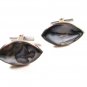 Silver Tone & Gray Plastic Cufflinks Unbranded 12315