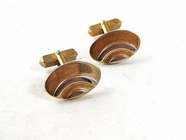 Vintage Gold Tone Cufflinks By SWANK 93016