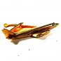 Great Looking Goldtone Airplane Plane Tie Clasp Unbranded 81215