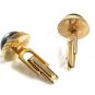 Vintage Goldtone Black Cufflinks 8417