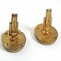 Vintage Goldtone Embroidered Rose Flower Cufflinks 81617