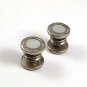Deco Silvertone Mother Pearl Snap Link Cufflinks BAER WILDE KUM-A-PART 4617