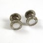 Deco Silvertone Mother Pearl Snap Link Cufflinks BAER WILDE KUM-A-PART 4617