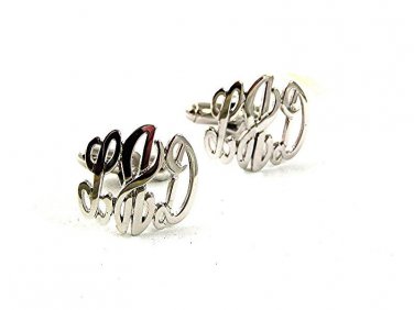 Vintage Sterling Silver Initials L & D Cufflinks By ANSON 33117