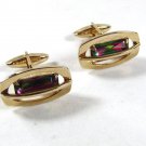 Gold Tone & Watermelon Sparkly Cufflinks By S In Shield 52116