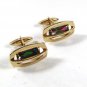 Gold Tone & Watermelon Sparkly Cufflinks By S In Shield 52116