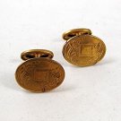 New Old Store Stock Edwardian / Victorian Gold Tone Cufflinks 92416a