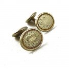 Vintage / Antique Gold Tone Monogramable Cufflinks By S. B. Co. 1917