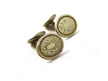 Vintage / Antique Gold Tone Monogramable Cufflinks By S. B. Co. 1917