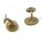 Vintage / Antique Gold Tone Monogramable Cufflinks By S. B. Co. 1917
