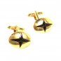 1950's - 70's Gold Tone & Red Star Cufflinks By SWANK 12016