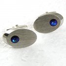 Vintage Silvertone & Blue Cufflinks By SARAH COVENTRY 71317