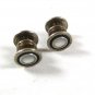 Art Deco Silver Tone & Black Cufflinks By SNAP LINK 52116