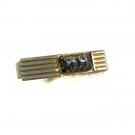 Silvertone Black & Goldtone Tie Clasp Unbranded 32116