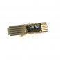 Silvertone Black & Goldtone Tie Clasp Unbranded 32116