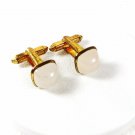 Small Goldtone & White Cufflinks Unbranded 33116