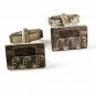Sterling Silver Marcasites Monogramable Cufflinks Unbranded 3616