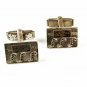 Sterling Silver Marcasites Monogramable Cufflinks Unbranded 3616
