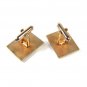 Vintage Gold Tone & Sparkly Rhinestone Cufflinks By SWANK 6816