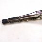 Vintage Oriental Asian Silvertone Blue Handclasp Tie Clasp Unbranded.101615