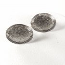 Sterling Silver Oval Monogrammable Cufflinks By LAMODE 41216