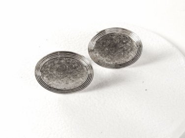 Sterling Silver Oval Monogrammable Cufflinks By LAMODE 41216