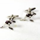 Silver Tone Kangaroo Cufflinks 7116