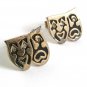 Vintage Silvertone Black Comedy Tragedy Theatre Cufflinks By SWANK 81217
