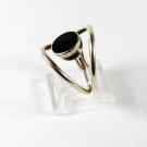 Sterling Silver Black Ring Size 7 1/4 Unbranded 41316