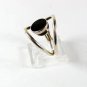 Sterling Silver Black Ring Size 7 1/4 Unbranded 41316
