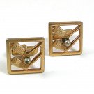 Vintage Goldtone 2 Golf Clubs & Ball Cufflinks By ANSON 52417