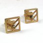 Vintage Goldtone 2 Golf Clubs & Ball Cufflinks By ANSON 52417