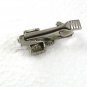 Vintage Silvertone & Black Rotary Phone Tie Clasp 7717