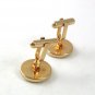 Vintage Goldtone & White Cufflinks 61417