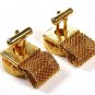1970's Goldtone Black Rhinestones Cufflinks Unbranded 102215